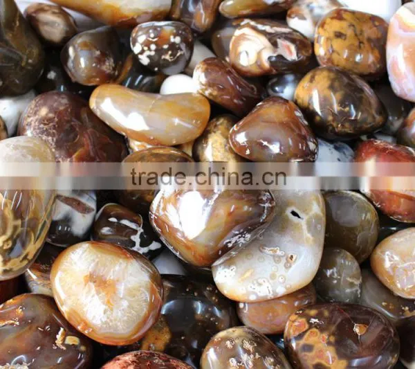 Natural Polished Blood Brown Agate Stone photo-2