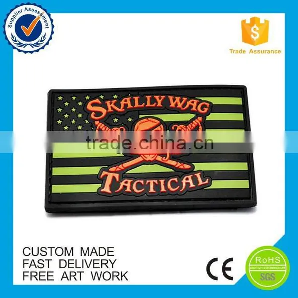 2016 Skull Shape Cheap Custom Fashion Pvc Patch photo-6