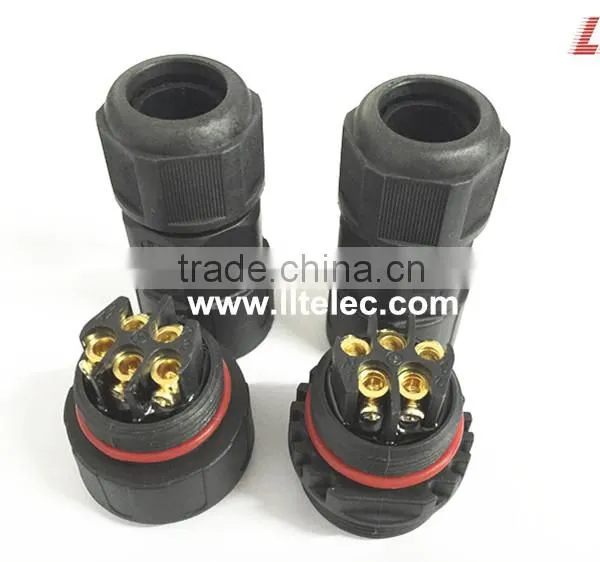 5 Poles Screw Connection Male to Female Waterproof Connector photo-2