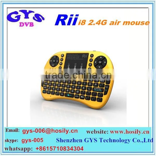 2016 best selling Rii Mini x1 2.4Ghz Wireless i8 Keyboard with Mouse for Google TV