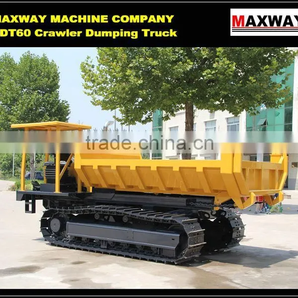 Hydraulic Self-unloading Crawler Type Farm Tractor for Palm , CE / ISO / SGS , Model: CDT60 photo-3