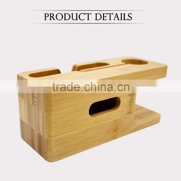 Natural Wood Stand Base Popular Portable Charger Wooden Stand for IPhone for Apple Watch Stand photo-6
