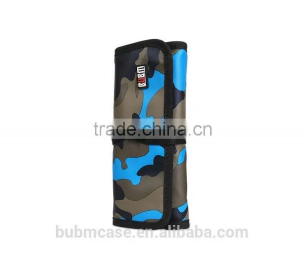 Wholesale BUBM Waterproof Camouflage Blue PU Digital Storage Bag photo-5