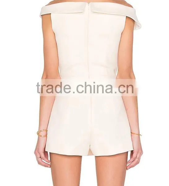 Short Sleeve Plain Solid ColourJumpsuit For Women photo-2