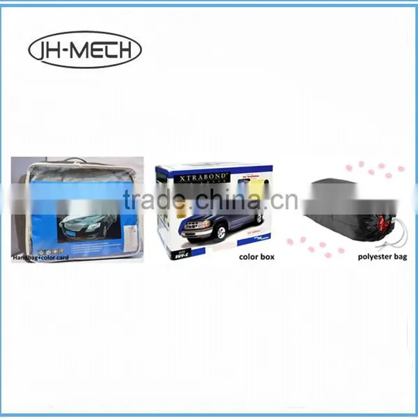 Black Color 100% Polyester Universal Fitted Car Cover photo-2