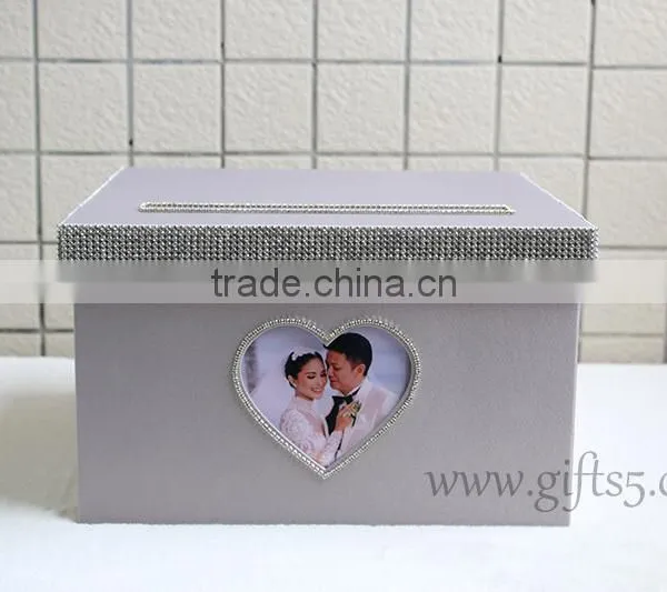 Excellent Large Wedding Card Boxes With Photo Frame on it photo-4