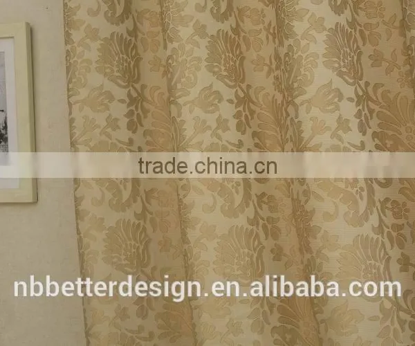 2PCS JACQUARED 100% POLYESTER WINDOW CURTAINS MADE IN CHINA FOR THE LIVING ROOM photo-5