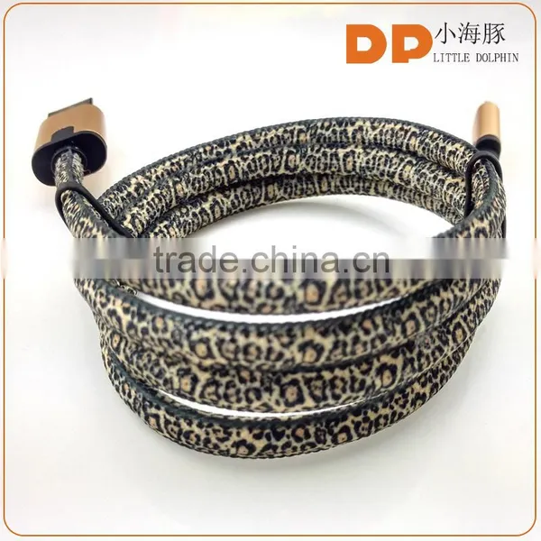 Shoelace Design Gold-plated USB 2.0 OEM Shoelace 2 in 1 LED Usb Cable for Iphone photo-4