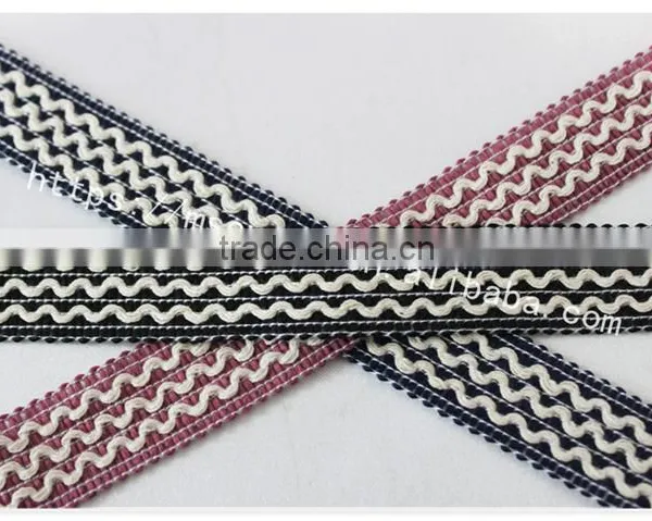 High Qualoity 2cm Width Wave Embroidery Elastic Webbing Wholesale photo-5