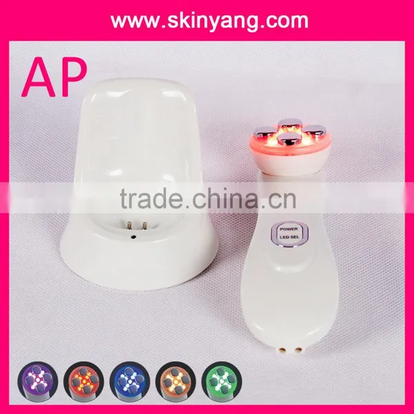 New Design LED Color Photon Ultrasound Handy Machine and Home Use Beauty Device for Acne Treatment photo-3