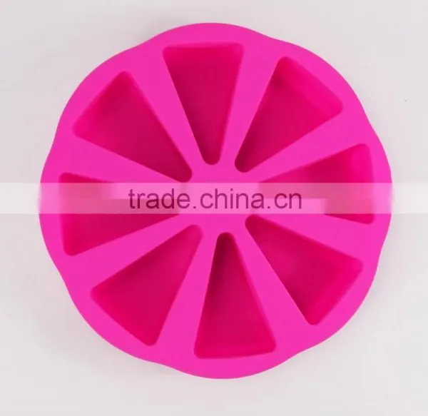 Pink Food Grade 8 Slice Silicon Cake Mould Silicone photo-3