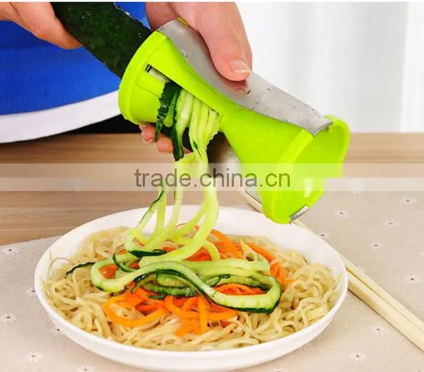 2016 Easy Use Manual Grip Veggie Spaghetti Maker , Custom Logo Vegetable Spiral Slicer , Update Improved Spiralizer Dishwasher photo-6