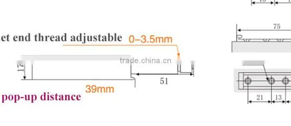 Cabinet Cupboard Magnetic Tip Push to Open Touch Release Latch photo-2