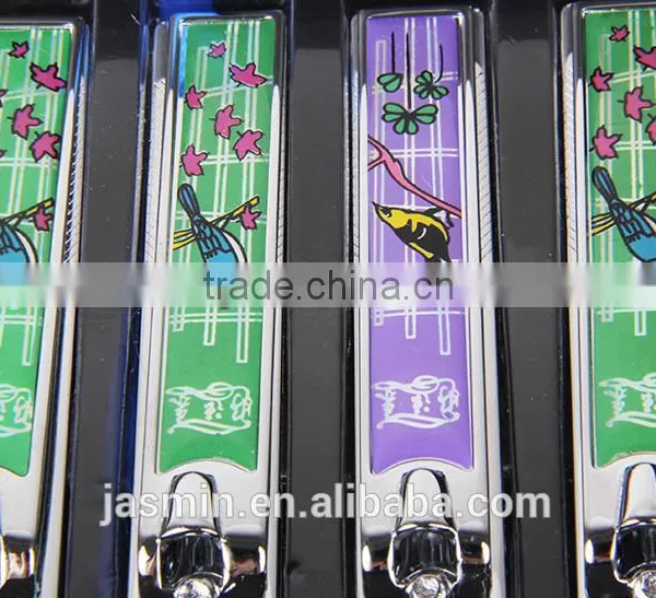 2016 Wholesale Stainless Steel N-212AS # Flowers and Colored Glue Surface Nail Clippers 8CM photo-4