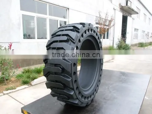 Top Quality 10-16.5 12-16.5 Solid Bobcat Skidsteer Tires With Rims photo-3