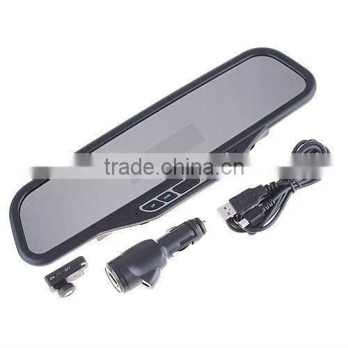 Bluetooth Rearview Mirror Car Handsfree Music FM Kit