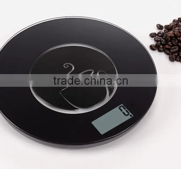 Round Digital Diet Kitchen Scale LCD Display 5kg/1g photo-3
