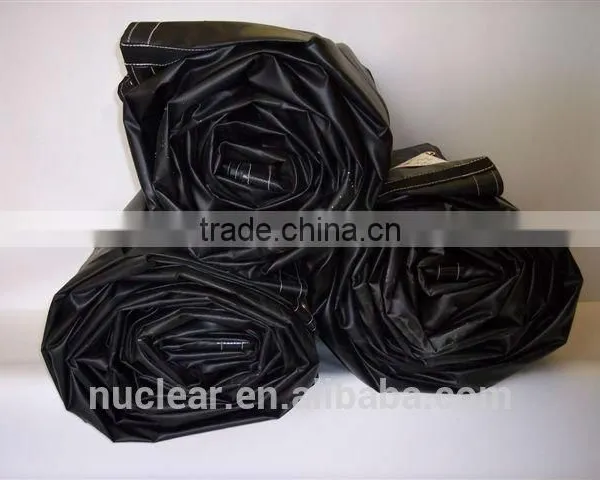 Black Color Hot Laminated Vinyl Coated Polyester Flexible Air Duct Tarpaulins photo-3