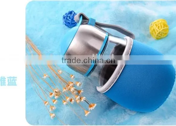 Wholesale Creative Big Belly Penguins Cup Glass Cup Diving Silicone Strap Penguin Tea Glass photo-5