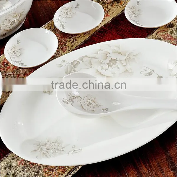 KC-00667 Bone China Dinnerware Set With Flower Printing photo-2