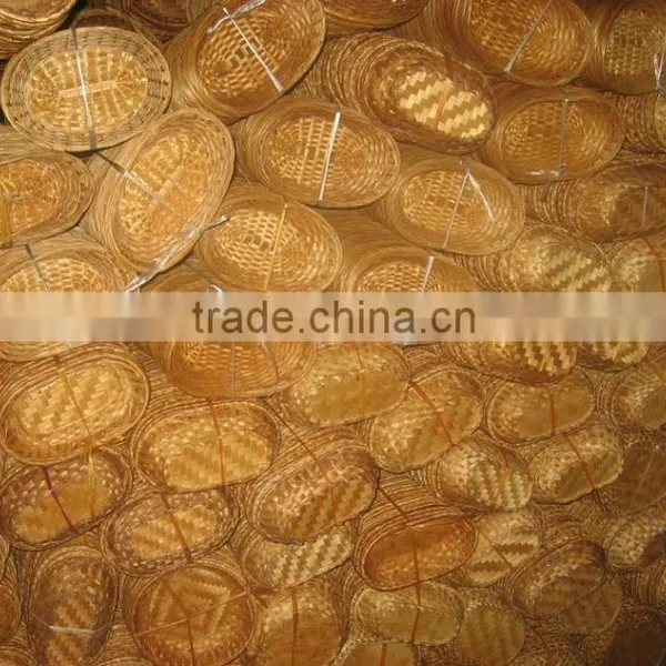 Vietnam Straw Basket Bamboo Bread Basket photo-3