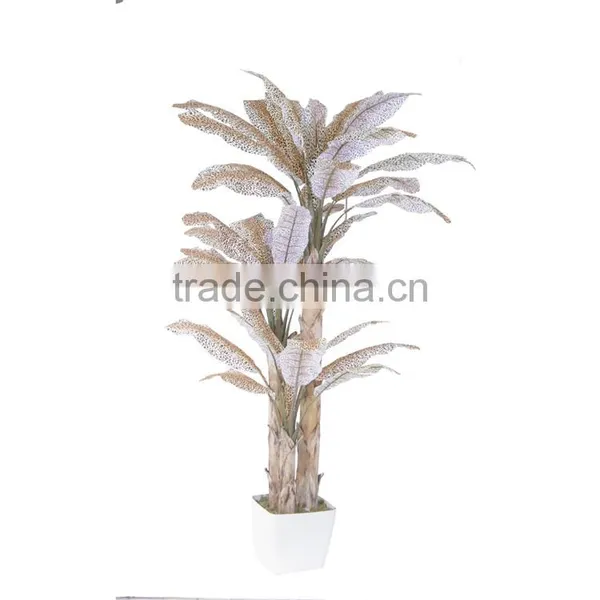 China Manufacturer Artificial Bonsai Banana Tree Leaf Plastic Fake Banana photo-2