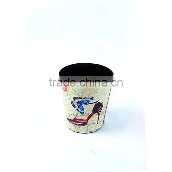 Beautiful High Heels Print Waste Bin Faux Leather Standing Trash Can photo-3