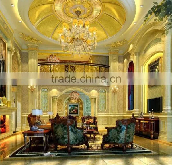 Sharp Contrast Interior Rendering Design for Luxury Classic Villa Great Room BF11-11263c photo-4