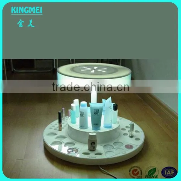 Pop Pink Acrylic Cosmetic Stands Display With Led Lighting Box,cosmetic Display Stand photo-4