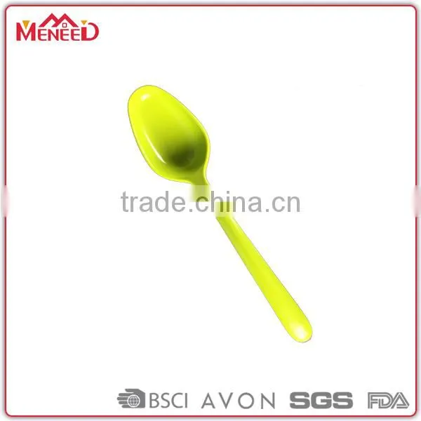 5 Star Hotel Chlear White Melamine Soup Ladle, Food Safety Bulk Chinese Plastic Soup Spoon photo-3
