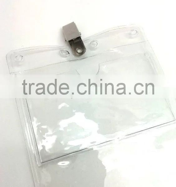 4"*8" ID Badge Holder With Metal Clip, Name Tag Holder, ID Card Holder With Clip photo-3