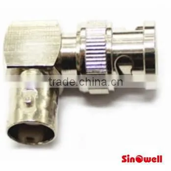 CCTV Camera Solderless Coaxial L Type Bnc Male Connector photo-5