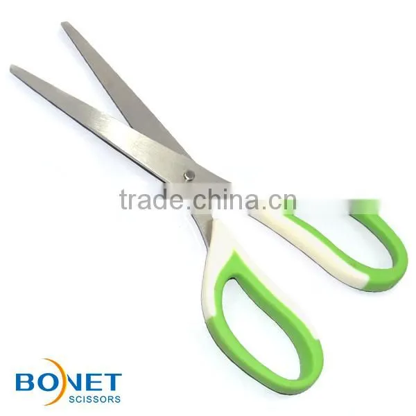 SST0042 LFGB Certificated 7" Easy Cutting Action Green Soft Grip Student Scissor photo-3