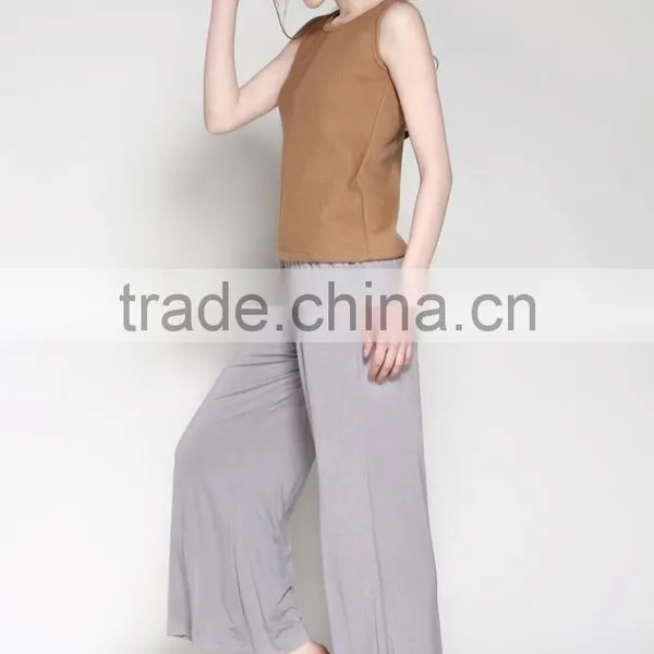 New Arrival Loose House Rayon Night Pants for Girls Wholesale photo-2