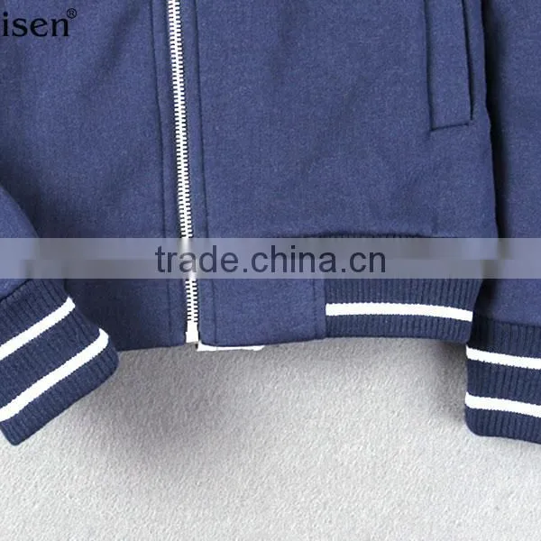 Wholesale OEM 100% Polyester Bomber Fleece Kids Coat photo-5