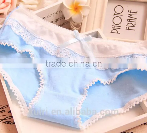 Gift Boxed Lace Ladies Underwear Cotton Blue Panties Lovely Girls Women Briefs 41 photo-2