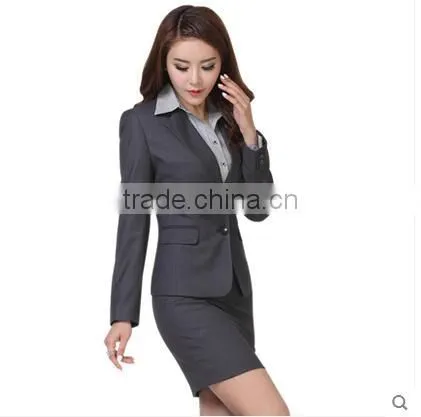 Latest Design Ladies Fashion Slim Formal Skirt Uniform Suit photo-2