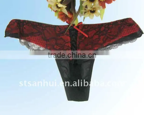 Sexy Women Thong ,lace Printing Thong OEM Service Superior Quality photo-2