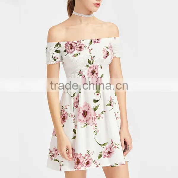 Petite Women Fit and Flare off the Shoulder Skater Dress photo-6