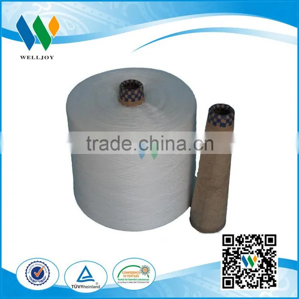 Yizheng Best Staple Fiber Yarn 100%polyester Spun Yarn Sewing Thread Raw White photo-2