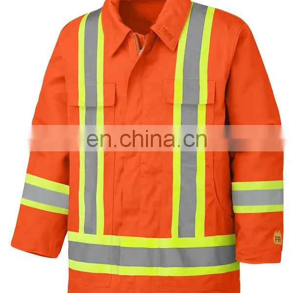 China Factory 100 Cotton Flame Retardant 3m Reflective Workwear Uniforms photo-2