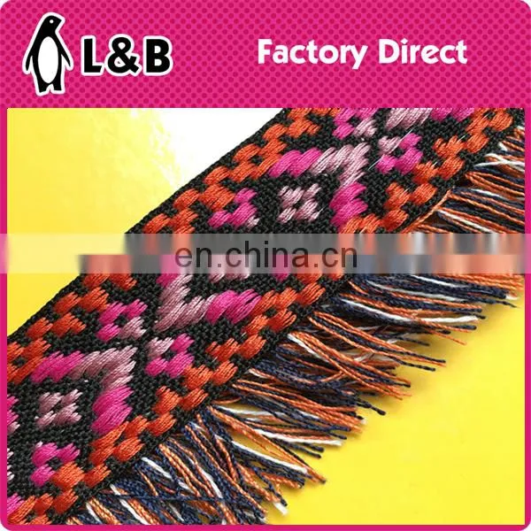 2017 Hot Sale Popular Colorful Soft Garment Jacquard Fringe Trimming photo-5