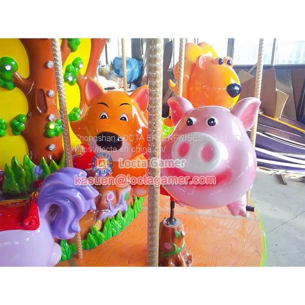 Zhongshan Hot Sale, High Quality Amusement Park Equipment, Merry go Round, 12 Seats Forest Carousel, Earn Money, for Kid photo-4