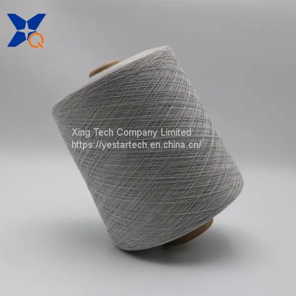 Ne32/2ply 20% Stainless Steel Staple Fiber Blended With 80% Polyester Staple Fiber Metal Conductive Yarn/thread/fabric-XTAA001 photo-3