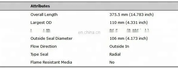China Manufacture Diesel Engine Parts AF1840 Air Filter 5821014 photo-5