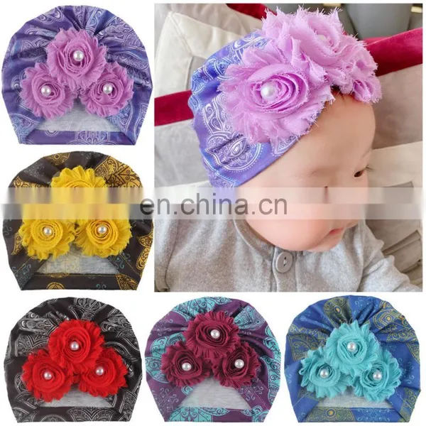 Baby Girl Hat Flower Turban Hat Kids Beanie Baby Hat for Girls Hats Baby Cap Infant Accessories photo-3