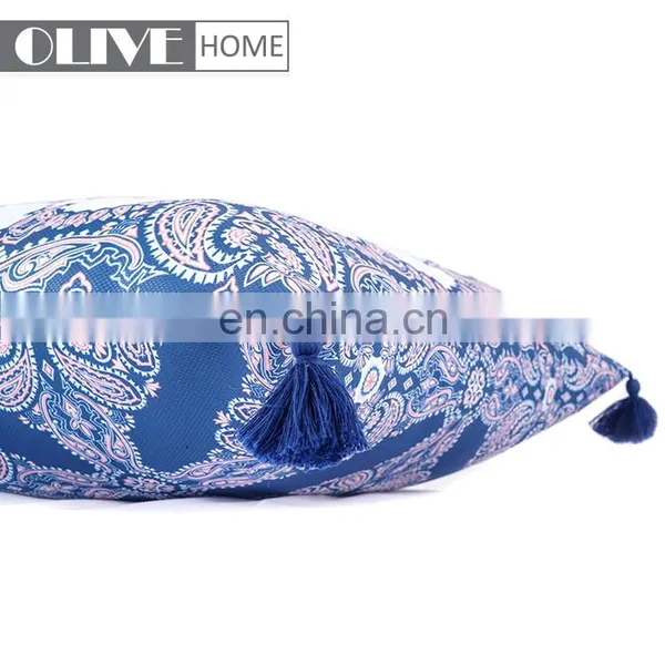 Unique Style Printed Waterproof Replacement Cushion Covers Outdoor Furniture With Tassels photo-6