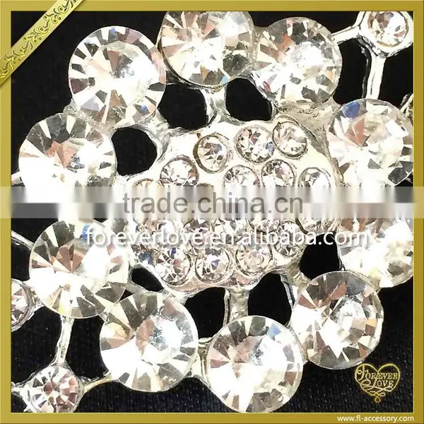 Latest Brooch Design Fashion Elegant Metal Alloy Rhinestone Brooch FB-030 photo-4