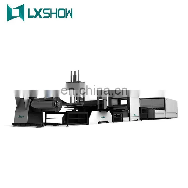 2021 LXSHOW 1kw 1.5kw 2kw 3kw 4kw Cnc Fiber Laser Cutting Machine With Auto Feeding Loading Unloading Coil photo-5