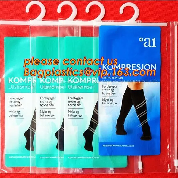 HANGER HOOK BAGS,GARMENT BOTTON CLOSURE BAGS, EVA FROST DRAWSTRING BAGS, VINYL HANGER HOOK BAG photo-5